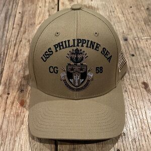USS Philippine Sea Embroidered Tan Cap